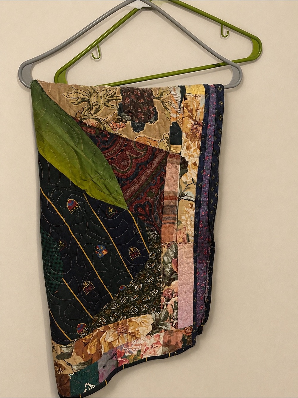 Handmade Patchwork Quilt / Wall Hanging – Polo Fabric Accents